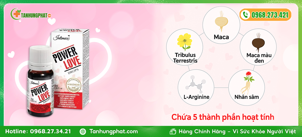 Thành phần Intimeco Power Love Drops có gì đặc biệt?