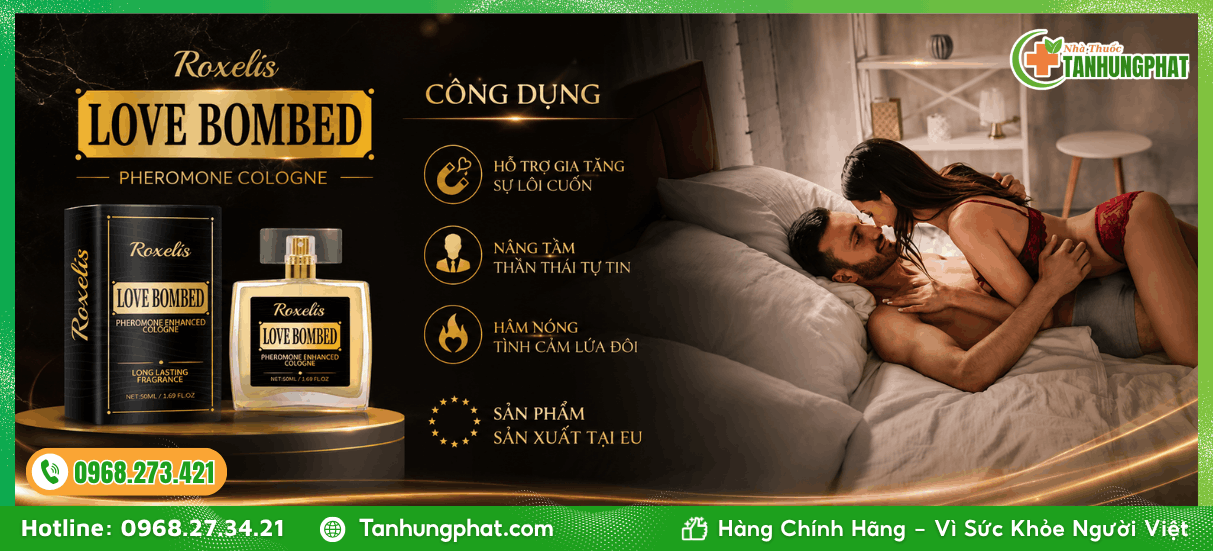 Công dụng nước hoa kích thích nữ Love Bombed Pheromone Cologne