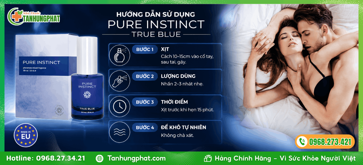 Hướng dẫn sử dụng Pure Instinct True Blue