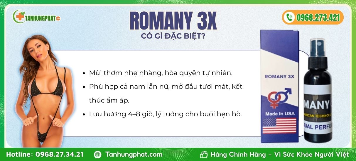 Nước hoa Romany 3x có gì đặc biệt