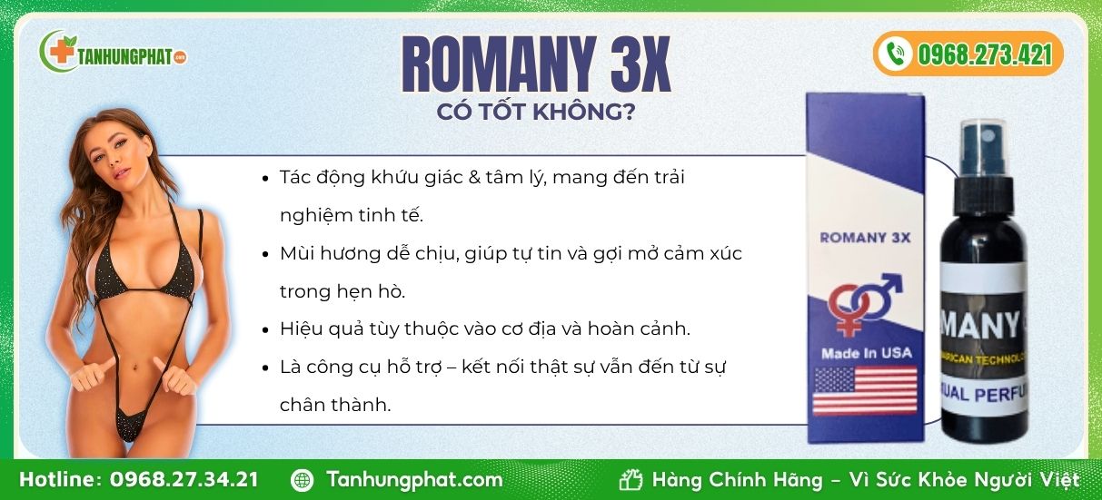 Nước hoa Romany 3x có tốt không