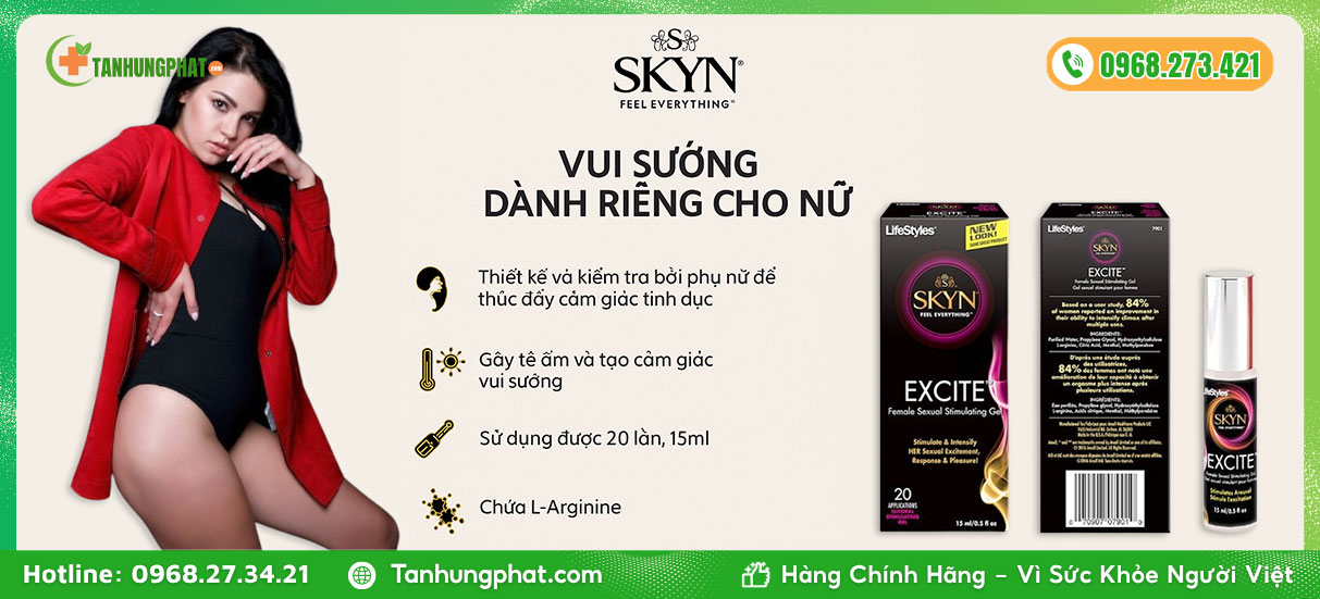 Công dụng của SKYN Excite – Đánh thức xúc cảm phái đẹp