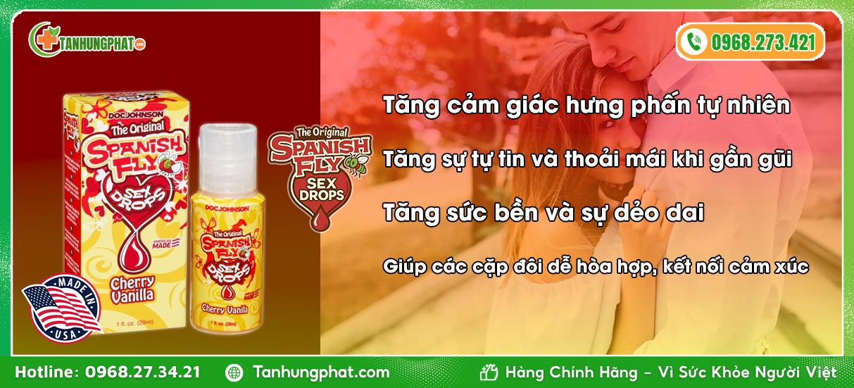 Công dụng của Spanish Fly Sexy Drops Cherry Vanilla