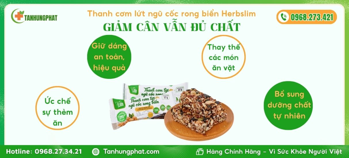 thanh cơm gạo lứt herbslim