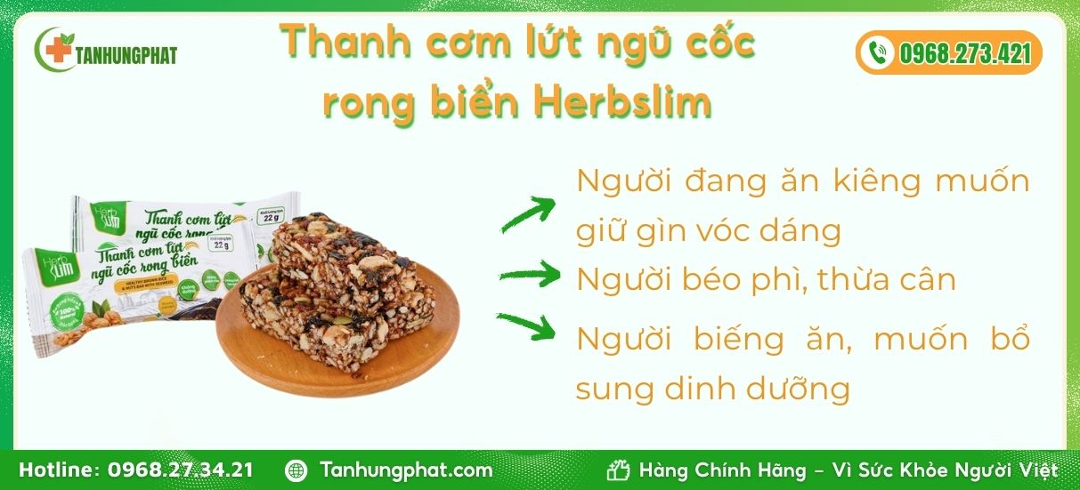 thanh cơm gạo lứt herbslim