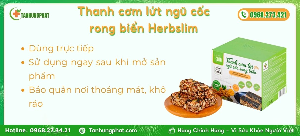 thanh cơm gạo lứt herbslim