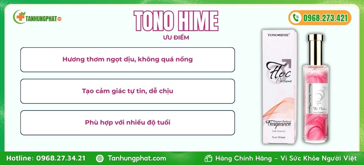 ưu điểm nước hoa Tono Hime