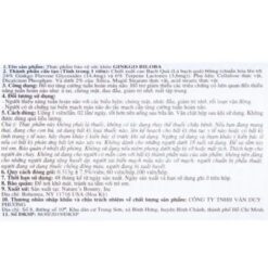 Viên Uống Ginkgo Biloba 60mg Bổ Não 2