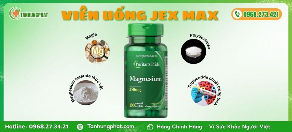 Thành Phần Viên Uống Puritan's Pride Magnesium 250mg