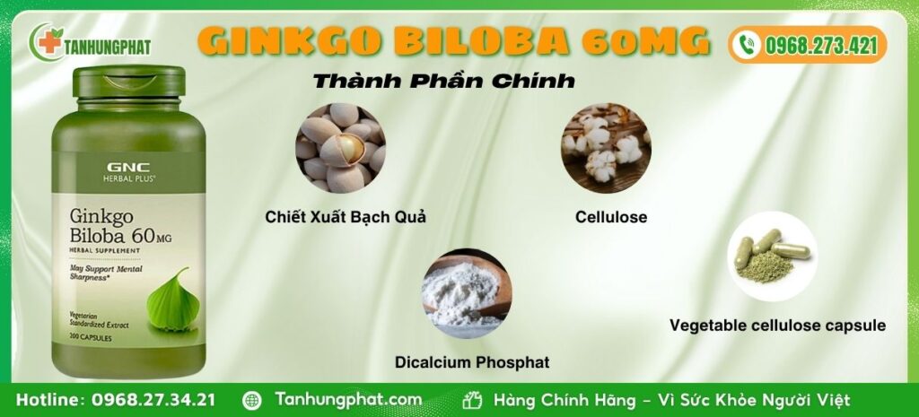 Thành Phần Viên Uống Ginkgo Biloba 60mg Bổ Não