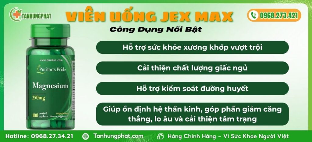 Công Dụng Viên Uống Puritan's Pride Magnesium 250mg