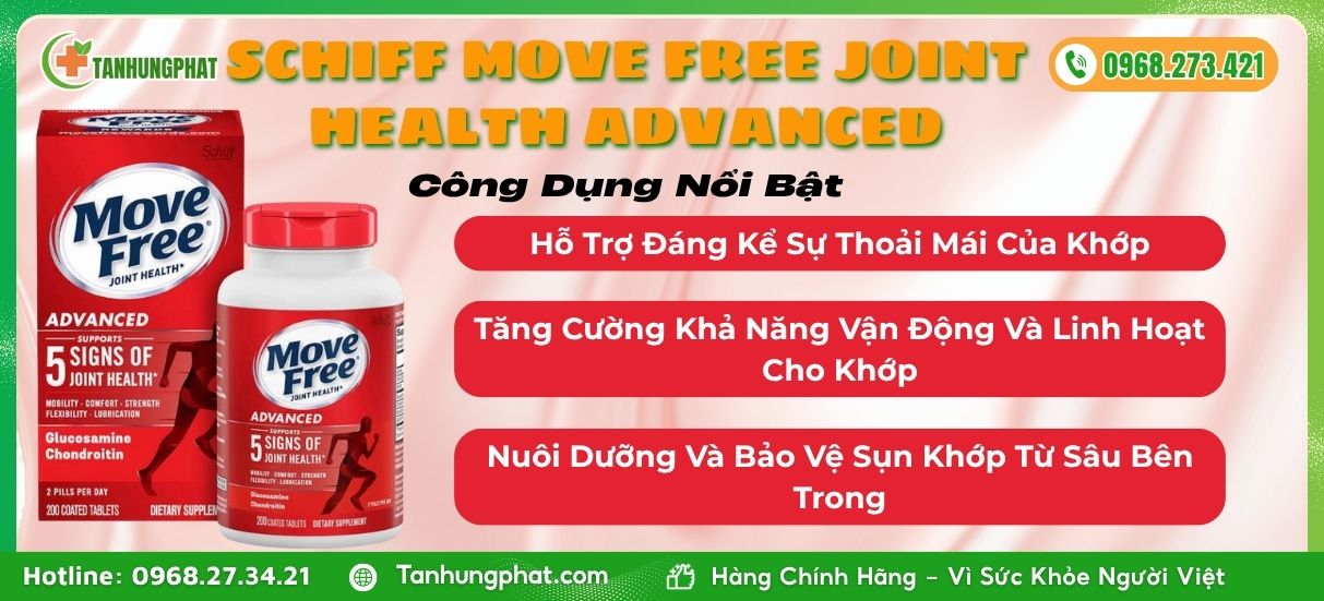 Công Dụng Viên Uống Schiff Move Free Joint Health Advanced