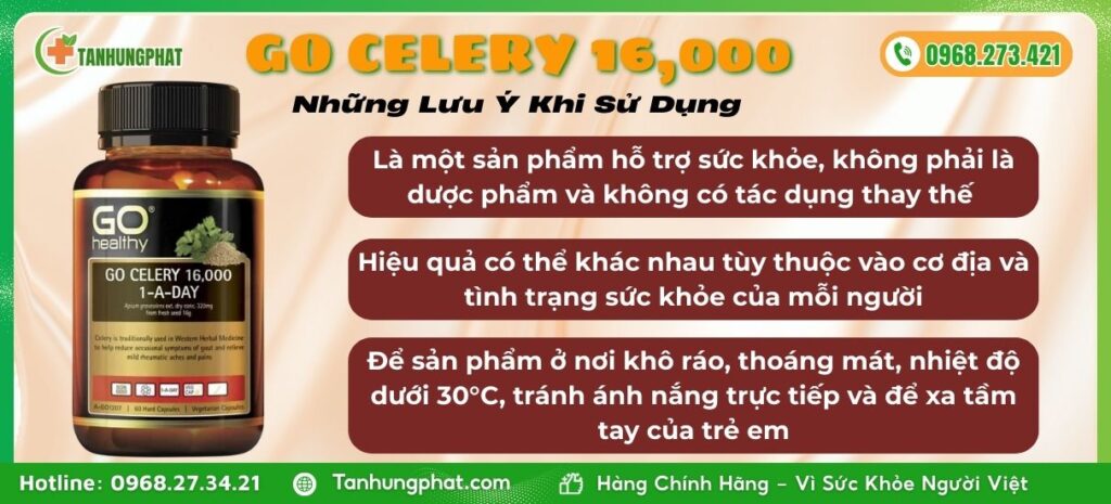 Những Lưu Ý Khi Dùng Go Celery 16,000 Go Healthy New Zealand