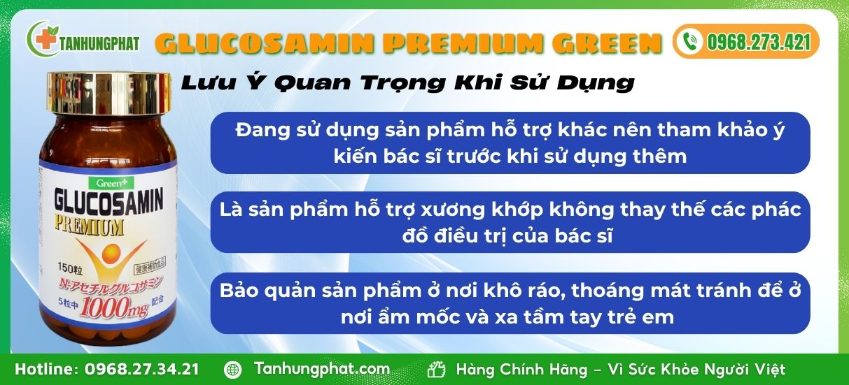 Lưu Ý Quan Trọng Khi Dùng Viên Uống Glucosamin Premium Green