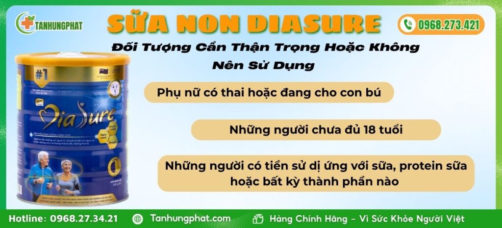 Đối Tượng Cần Cẩn Trọng Khi Sử Dụng Sữa Non DiaSure