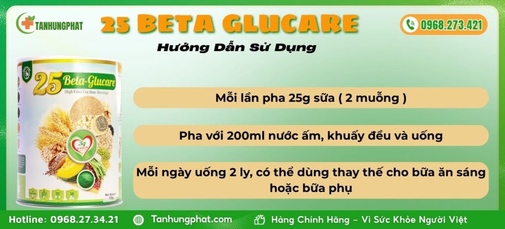Hướng Dẫn Sử Dụng Sữa Hạt Ngũ Cốc 25 Beta Glucare