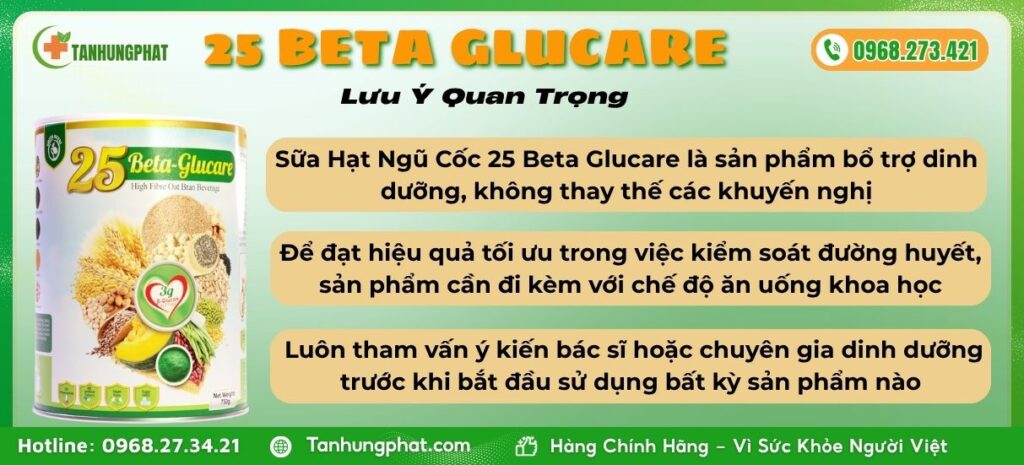 Lưu Ý Quan Trọng Khu Dùng Sữa Hạt Ngũ Cốc 25 Beta Glucare