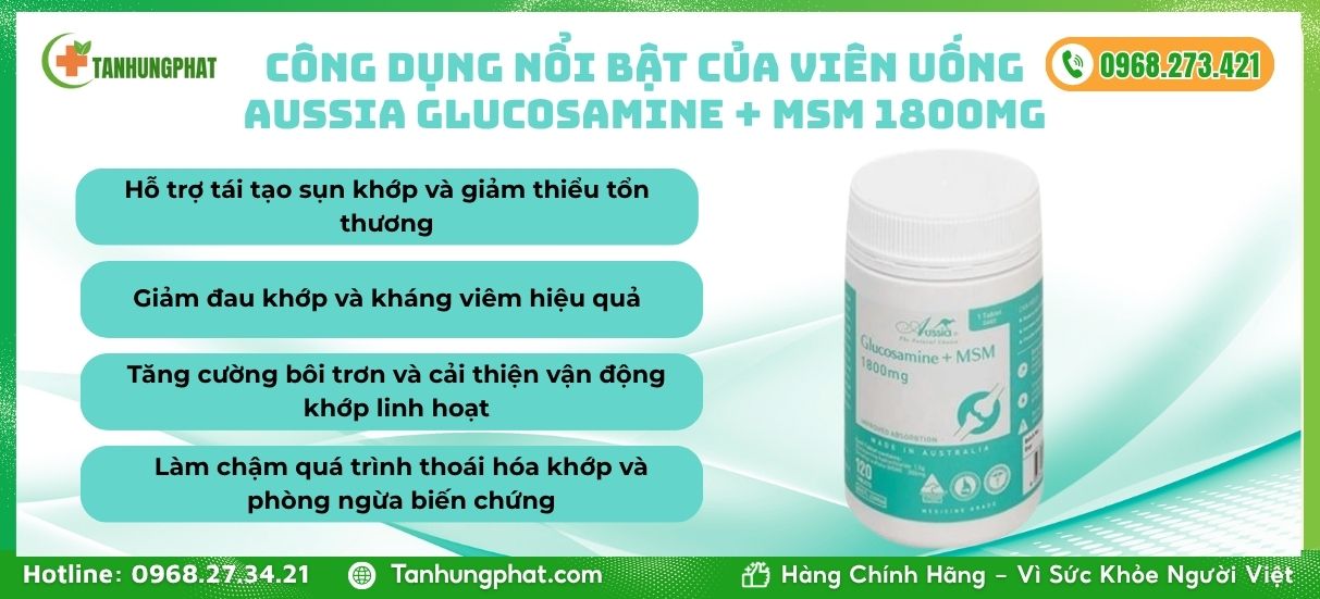 Aussia Glucosamine + MSM 1800mg