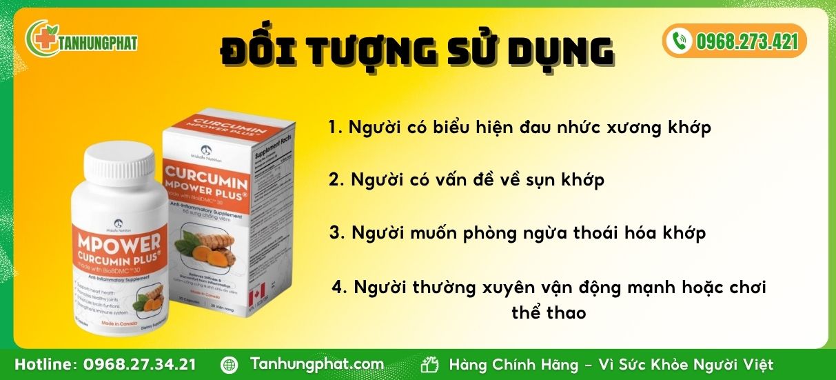 Những đối tượng sử dụng MPower Curcumin Plus