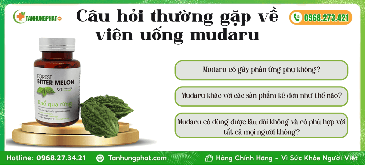 Câu hỏi thường gặp về viên uống mudaru