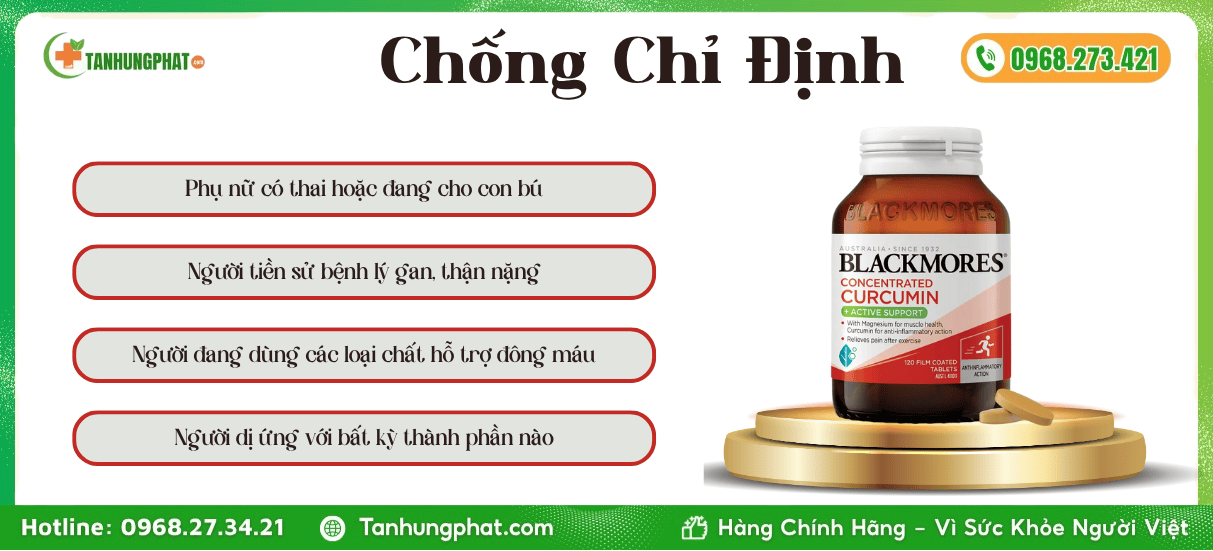 Chống Chỉ Định Blackmores Curcumin One-A-Day