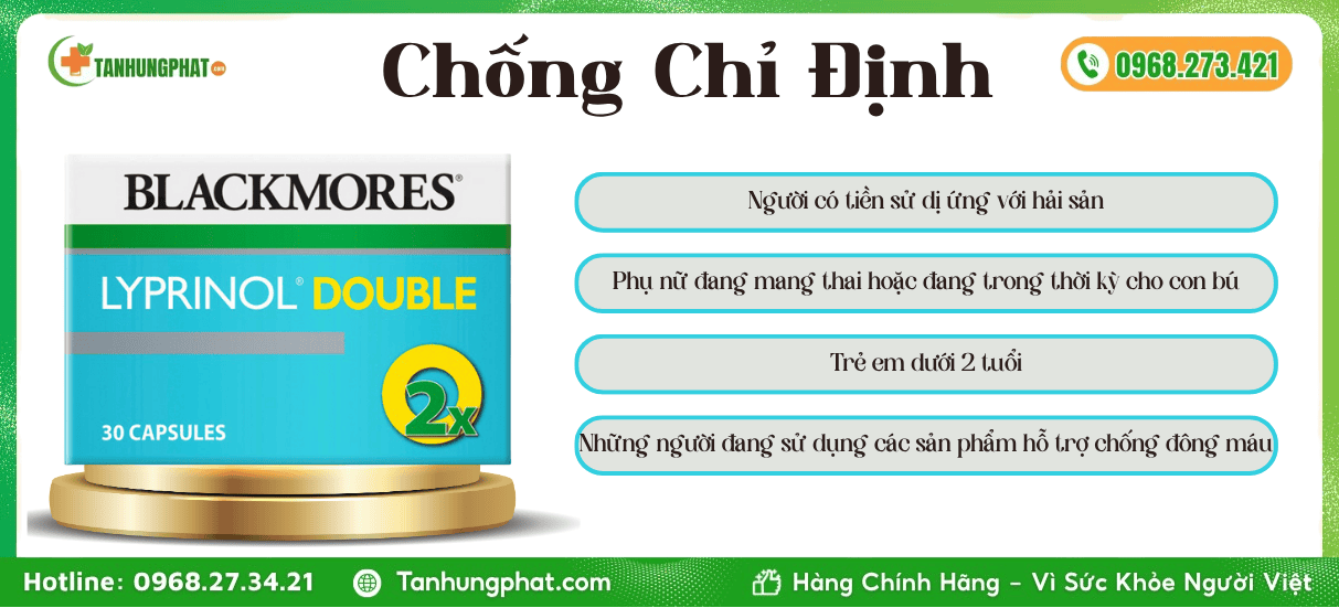 Chống Chỉ Định Blackmores Lyprinol Double