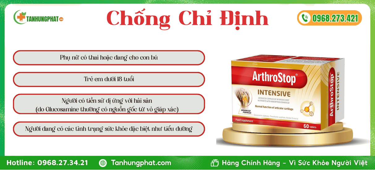 Chống Chỉ Định Stada ArthroStop Intensive