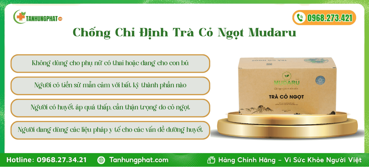 Chống Chỉ Định Trà Cỏ Ngọt Mudaru