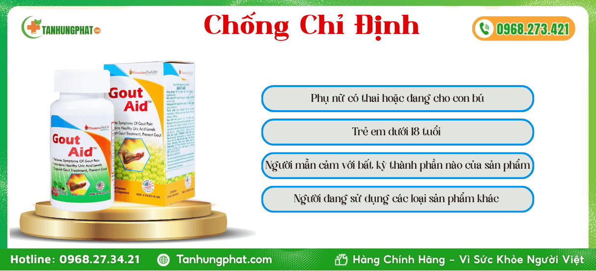 Chống Chỉ Định Viên Uống Gout Aid