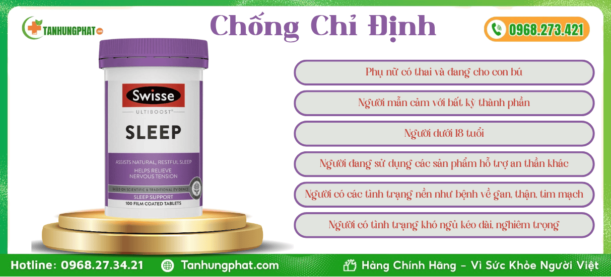 Chống Chỉ Định Viên Uống Swisse Sleep