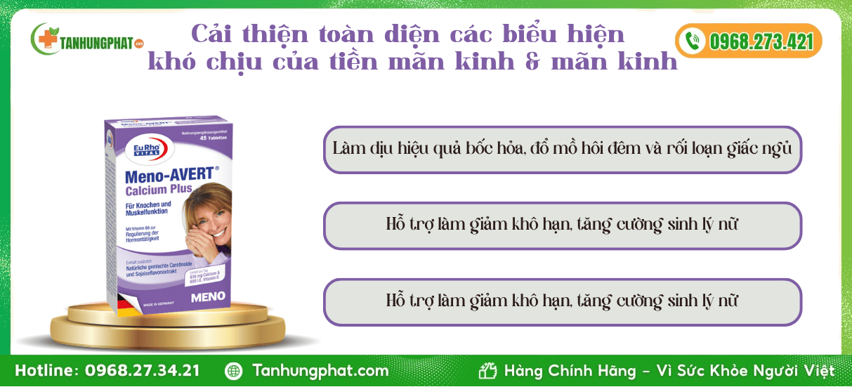 Công Dụng EuRho Vital Meno Avert Calcium Plus Đức 1