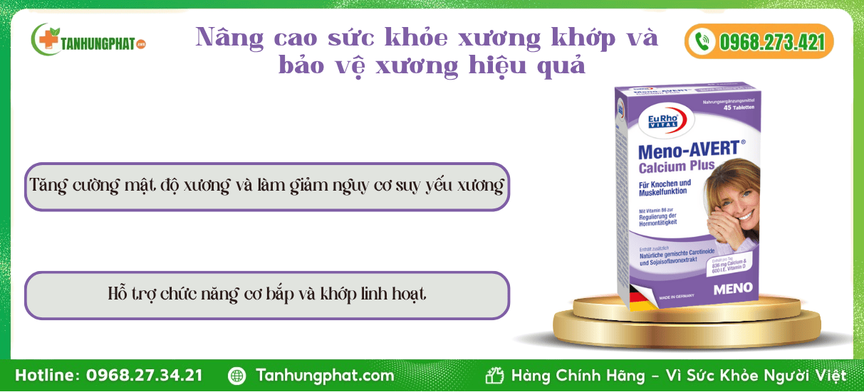 Công Dụng EuRho Vital Meno Avert Calcium Plus Đức 2