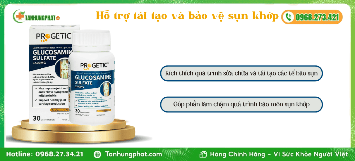 Công Dụng Progetic Glucosamine Sulfate 1500Mg 3