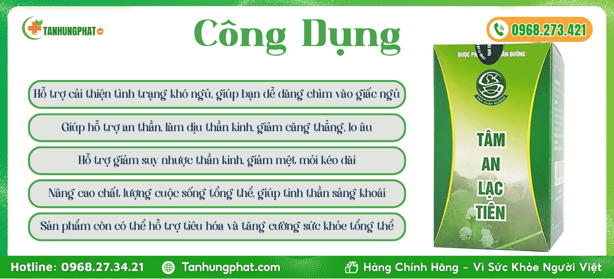 Công Dụng Tâm An Lạc Tiên
