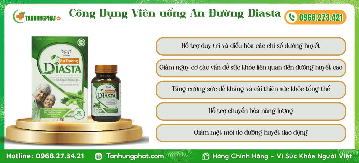Công Dụng Viên uống An Đường Diasta