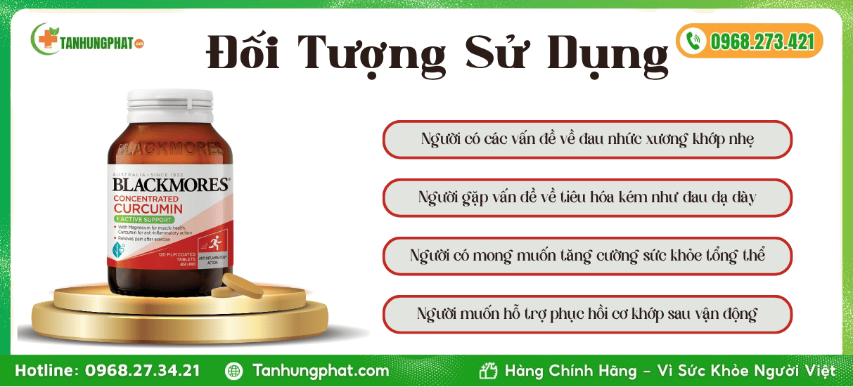 Đối Tượng Sử Dụng Blackmores Curcumin One-A-Day