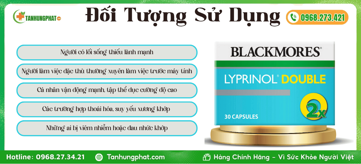 Đối Tượng Sử Dụng Blackmores Lyprinol Double