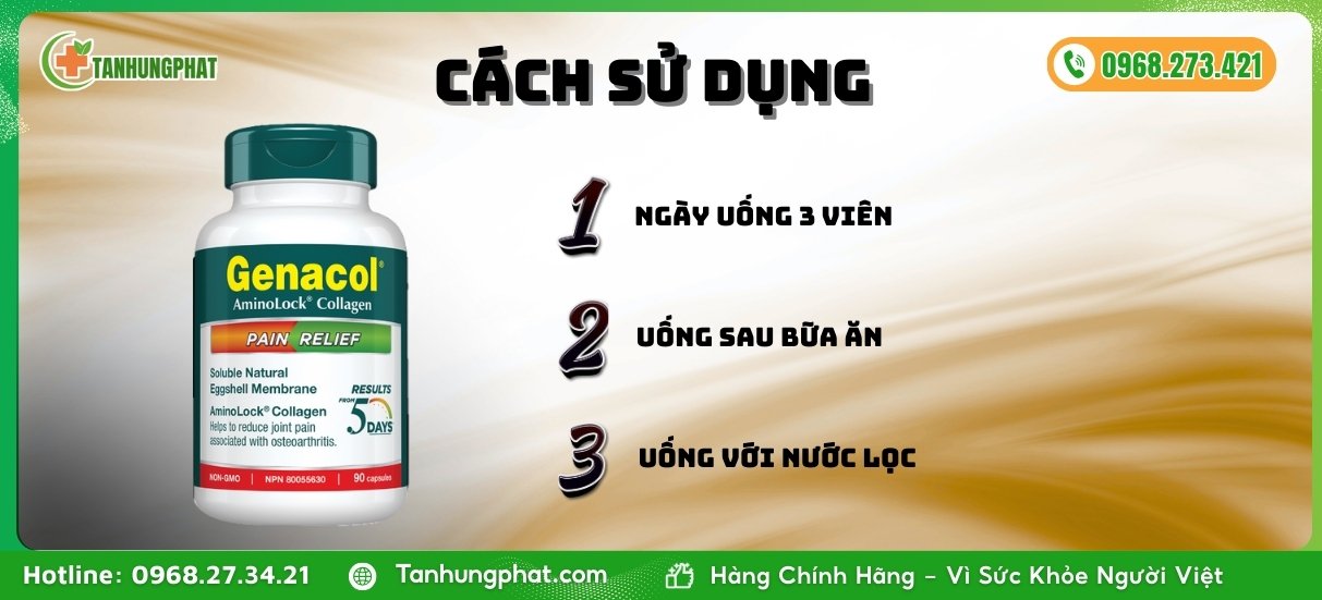 Cách sử dụng Genacol Pain Relief 