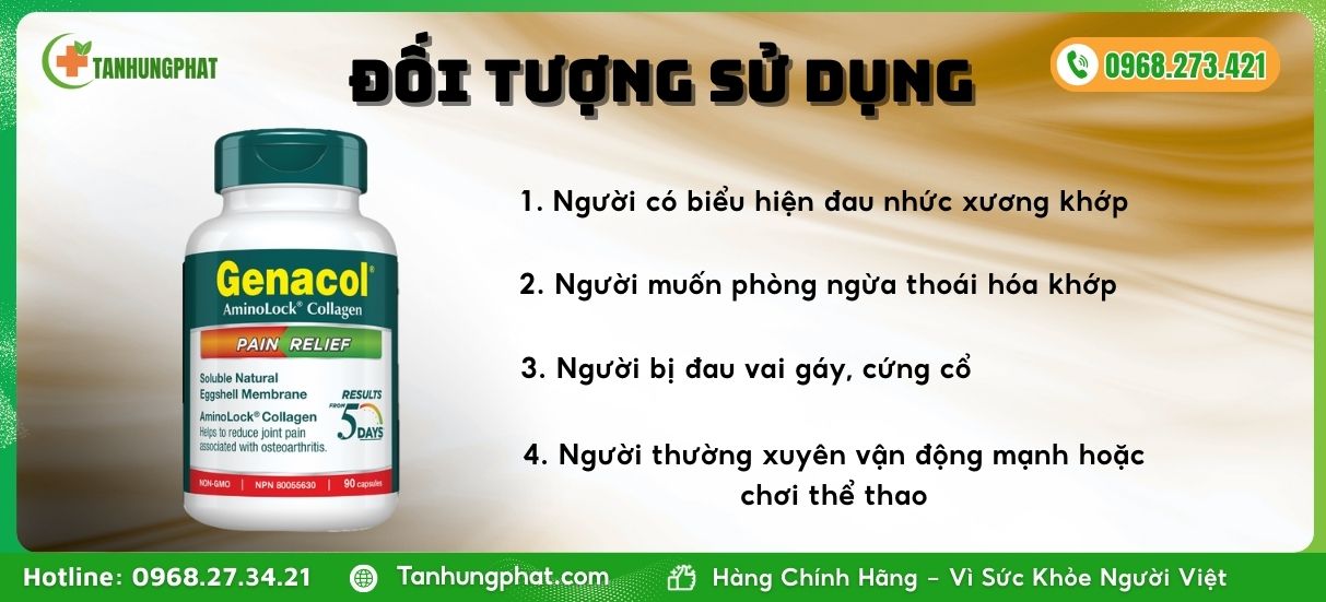 Đối tượng sử dụng Genacol Pain Relief