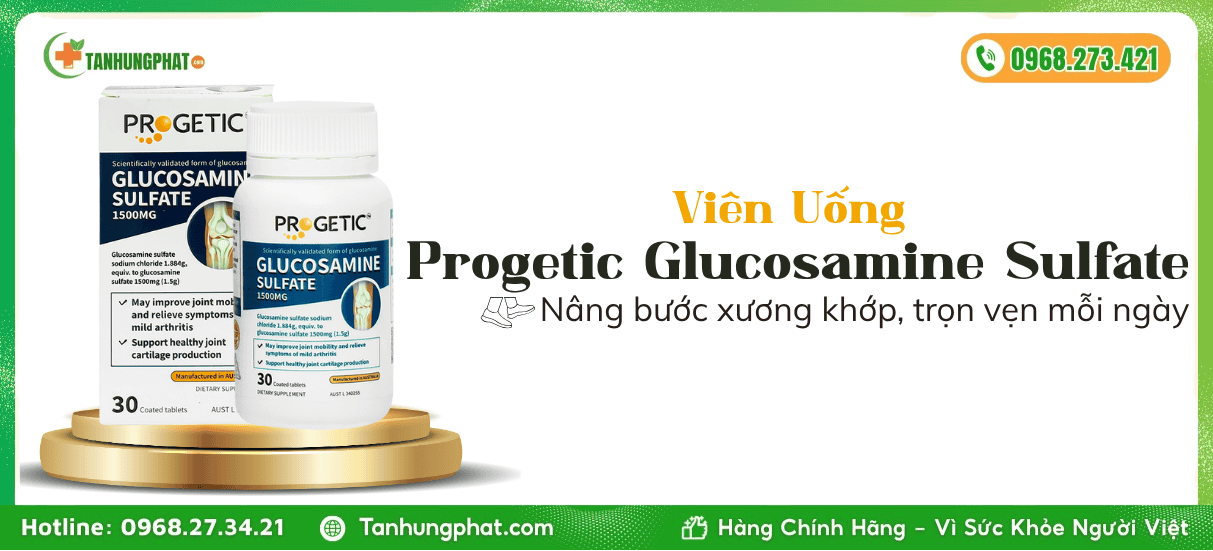 Giới Thiệu Progetic Glucosamine Sulfate 1500mg