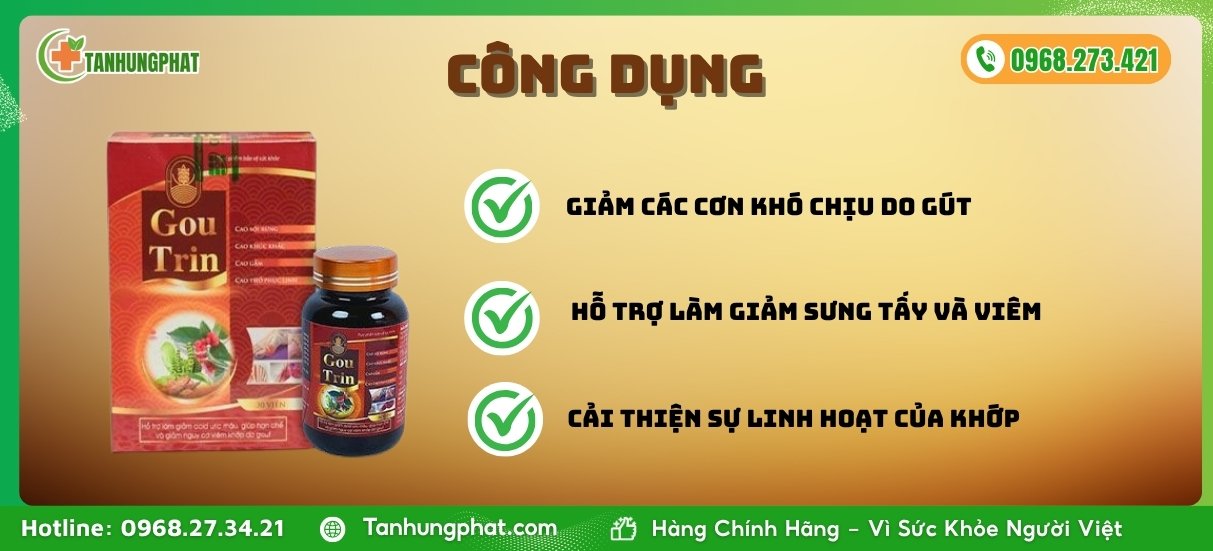 Những công dụng của GouTrin