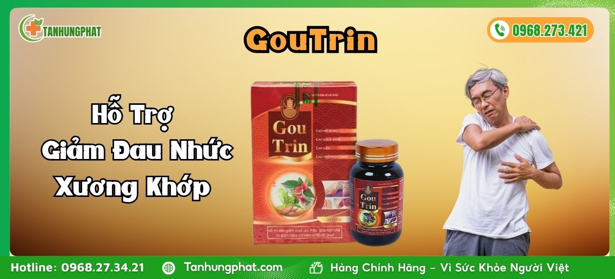 GouTrin viên uống hỗ trợ sức khỏe xương khớp
