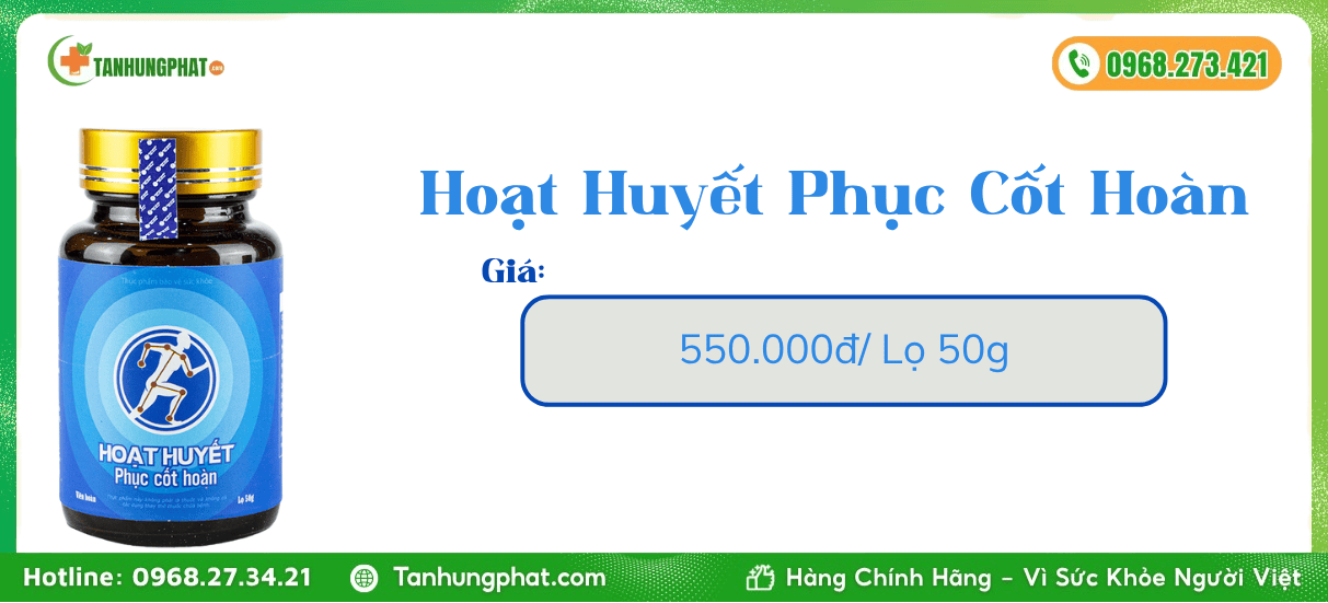 Hoạt Huyết Phục Cốt Hoàn Giá Bao Nhiêu