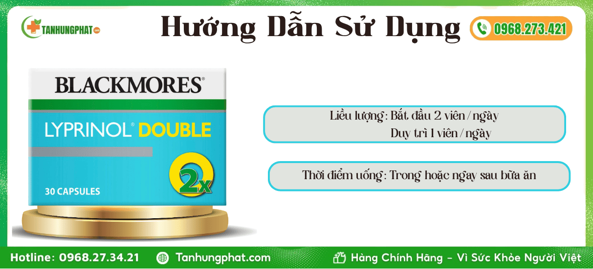 Hướng Dẫn Sử Dụng Blackmores Lyprinol Double