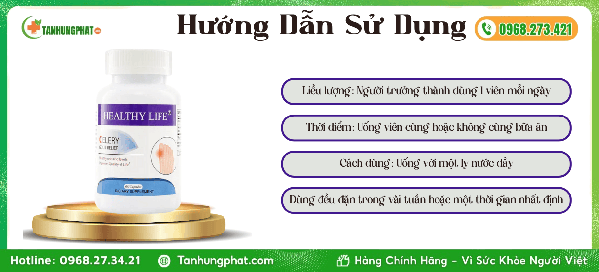 Hướng Dẫn Sử Dụng Healthy Life Celery Gout Relief