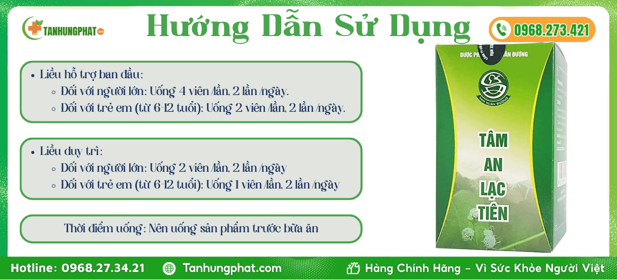 Hướng Dẫn Sử Dụng Tâm An Lạc Tiên