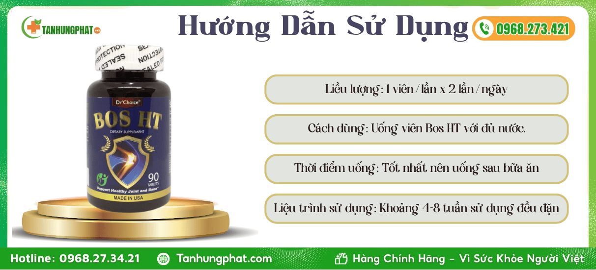 Hướng Dẫn Sử Dụng Viên Uống Bos HT 