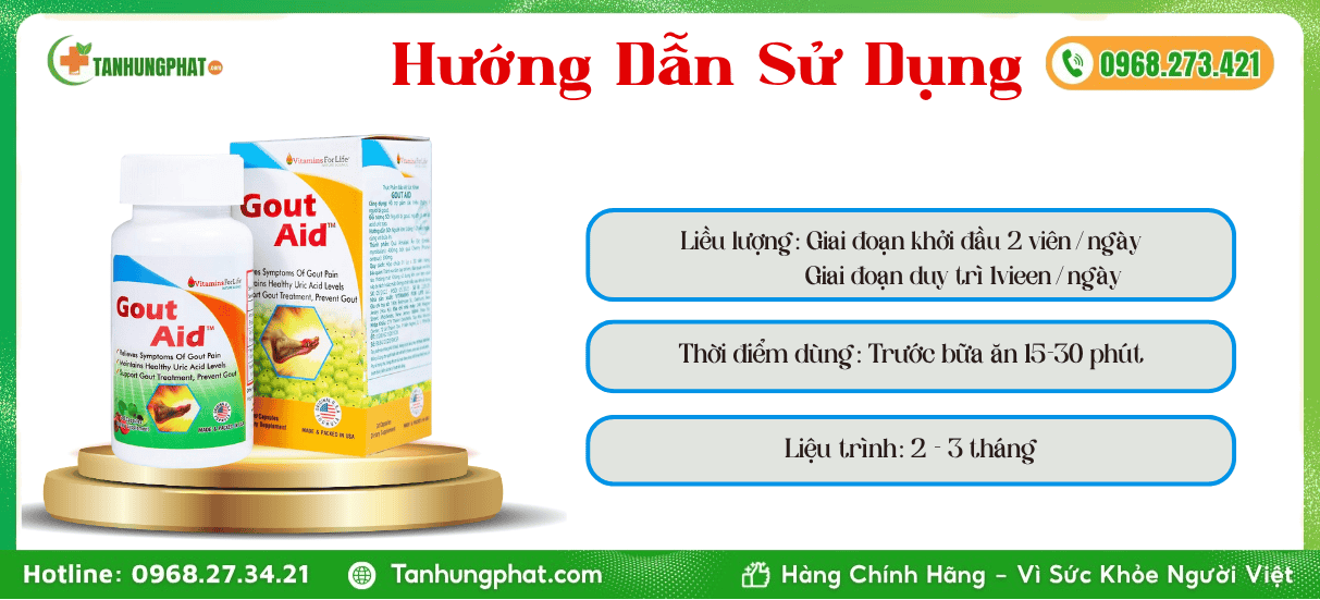 Hướng Dẫn Sử Dụng Viên Uống Gout Aid