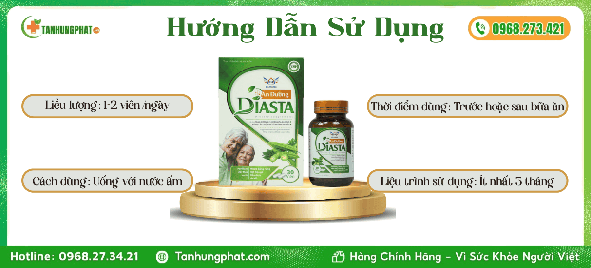 Hướng Dẫn Sử Dụng Viên uống An Đường Diasta