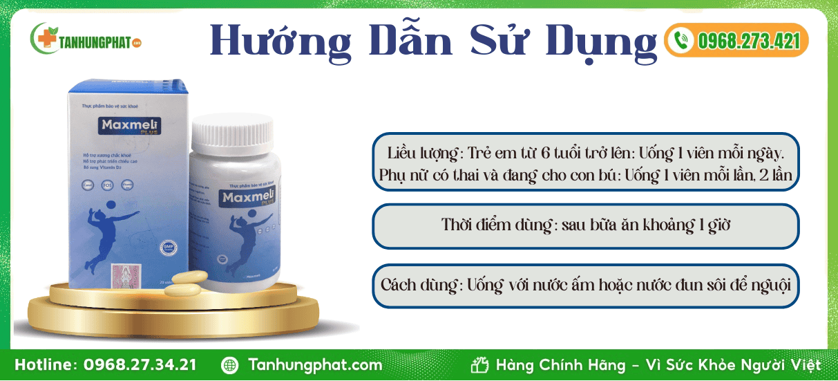Hướng Dẫn Sử Dụng viên uống Maxmeli Plus